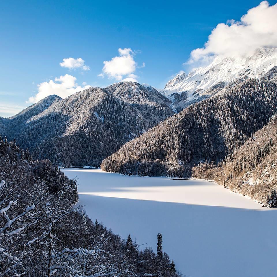 Photos from the snowy mountains of Abkhazia