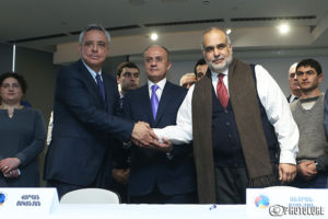 Ceremony of signing a memorandum on the establishment of 'Ohanyan-Raffi-Oskanian' Alliance took place at DoubleTree by Hilton Hotel