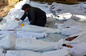 21 августа 2013 года сотни, а по некоторым данным - тысячи людей погибли в Дамаске от удушья, после того как там был распылен газ зарин