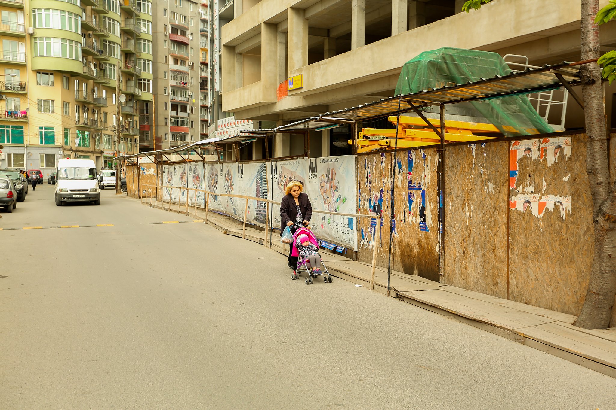 Destroying construction in Tbilisi