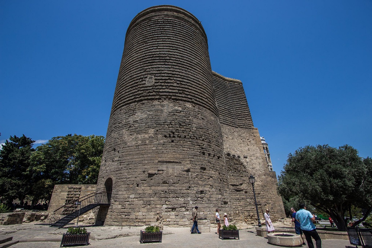 The Maiden Tower, a symbol of Baku. As the legend goes, a young lady, whose father intended to marry her, committed a suicide by jumping from the top of this tower. After the tower became a popular place for local suicides, plastic fencing was installed at the sightseeing platform here.. What causes suicide