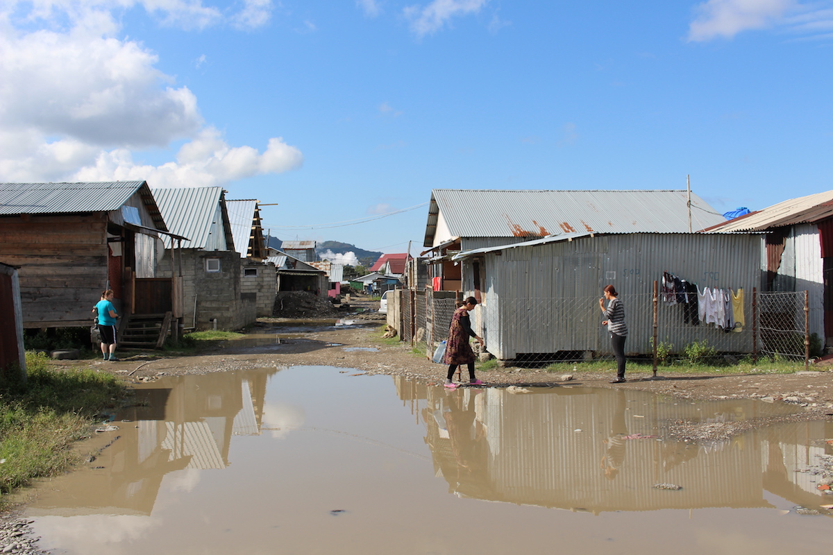 Residents of Dream Town digging wells for sewerage