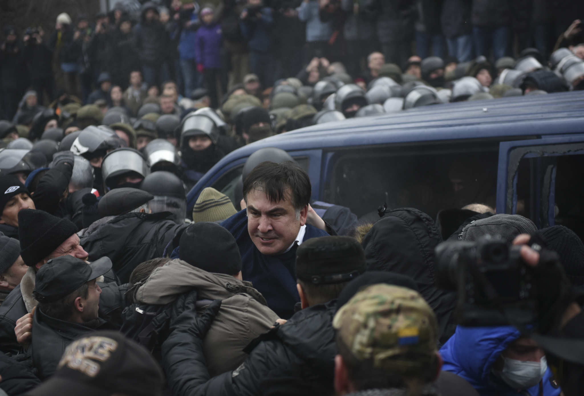 Mikhail Saakashvili, who was the third president of Georgia and leader of the Ukrainian 'Movement of New Forces' opposition party, was arrested Tuesday morning