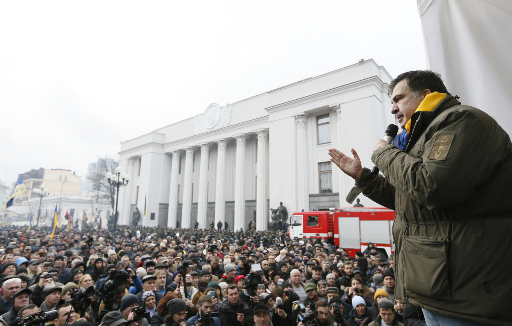 Mikhail Saakashvili, who was the third president of Georgia and leader of the Ukrainian 'Movement of New Forces' opposition party, was arrested Tuesday morning