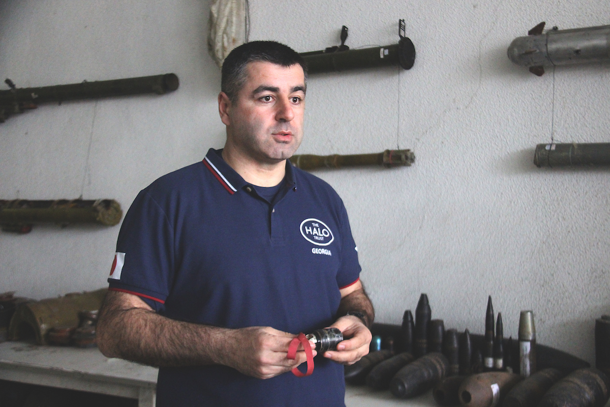 Irakli Chitanava, the Programme Manager at Halo Trust,. Mine clearance, the August war in Georgia