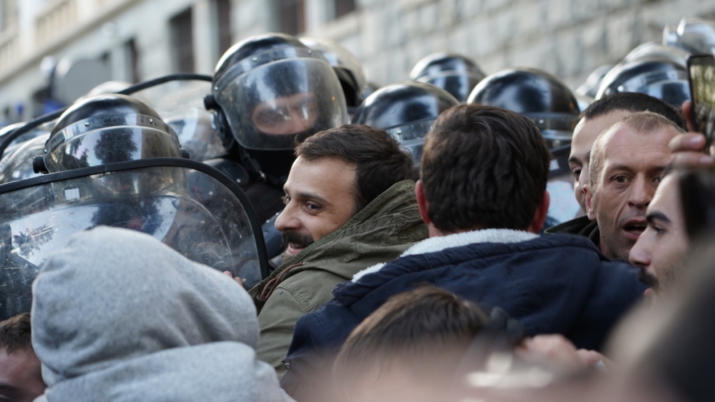 Georgia - Tbilisi parliament protest dispersal