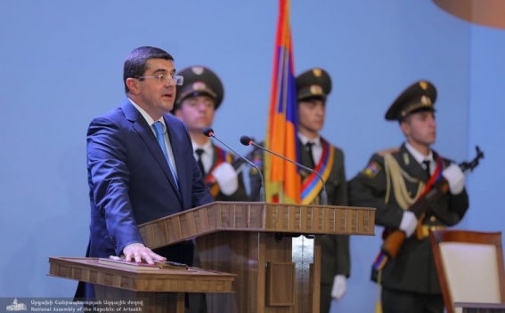 President, Arayik Harutyunyan, Nagorno-Karabakh, Artsakh, inauguration, Armenian leadership, Prime Minister, Nikol Pashinyan, Shushi