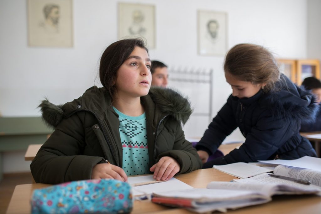 Armenia, education, border zone, border village, Karabakh conflict, border with Azerbaijan, school, schoolchildren, International Committee of the Red Cross, situation monitoring, Khndzorut,