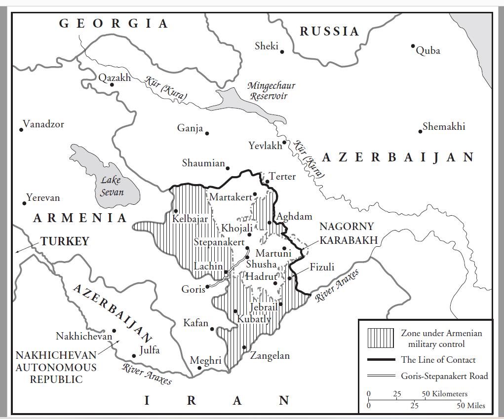 Karabakh Day 9 Overview Of Events Predictions Background JAMnews   Map Aroung The Karabakh Conflict 