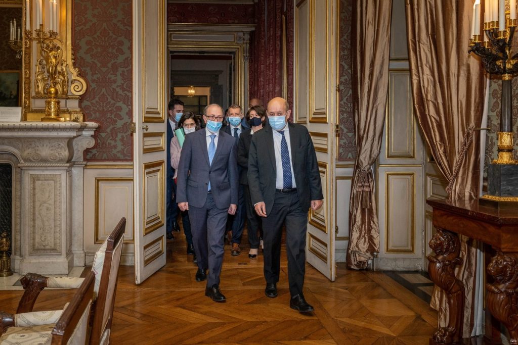 Ara Ayvazyan, MFA of Armenia, Jean-Yves Le Drian, Karabakh, war in Karabakh, second Karabakh war, statement on the cessation of hostilities in Karabakh, visit of the Minister of Foreign Affairs of Armenia to France,