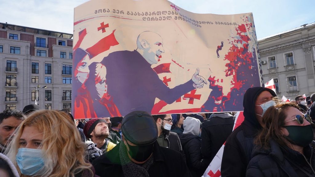 Митинг в Тбилиси с требованием освободить Ника Мелиа. Дэвид Пипиа / JAmnews
