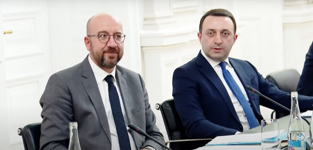 Шарль Мишель и Иракли Гарибашвили. Возобновился диалог между властью и оппозицией Грузии