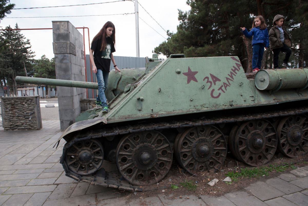 Soviet tank in Tbilisi. Photo by Yana Korbazashvili. The Soviet symbols still present in the Caucasus