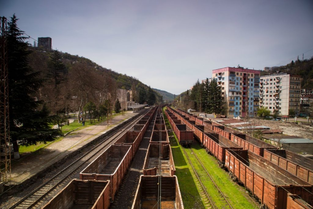 Mines and devastation in Chiatura in Georgia