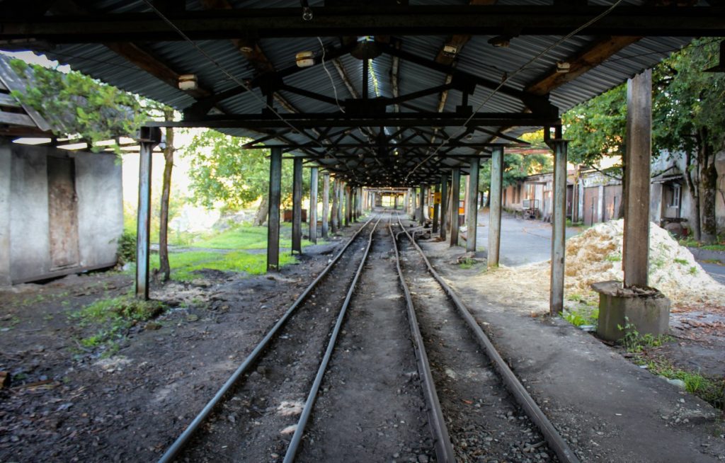 Mines and devastation in Chiatura in Georgia