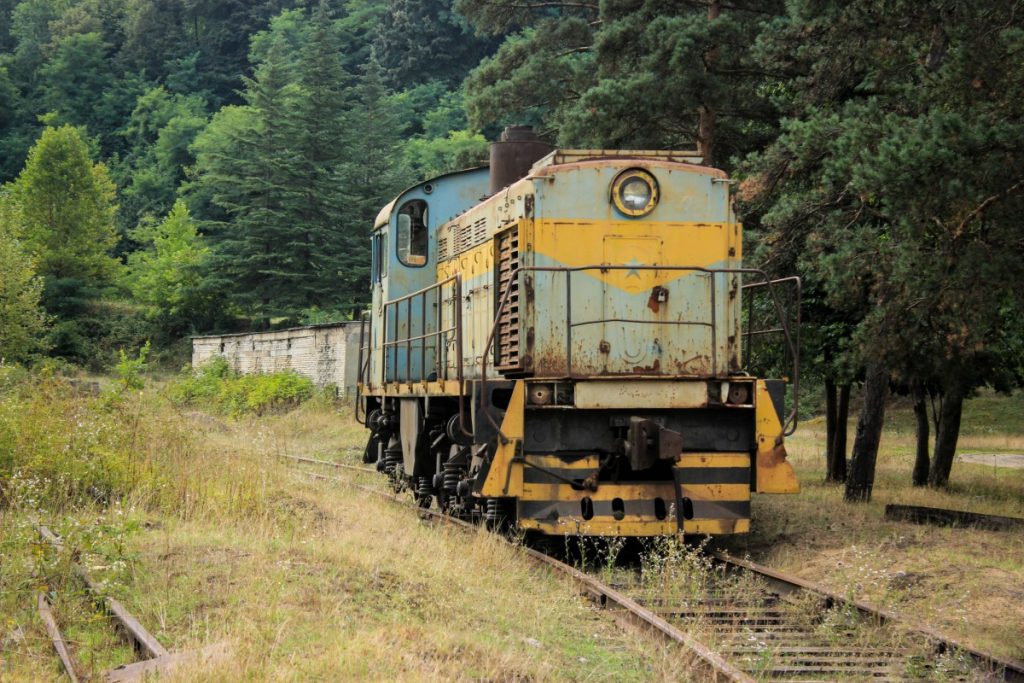 Mines and devastation in Chiatura in Georgia