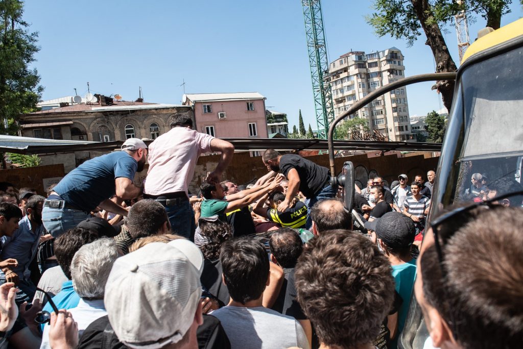 Journalists attacked at anti-Tbilisi Pride rally