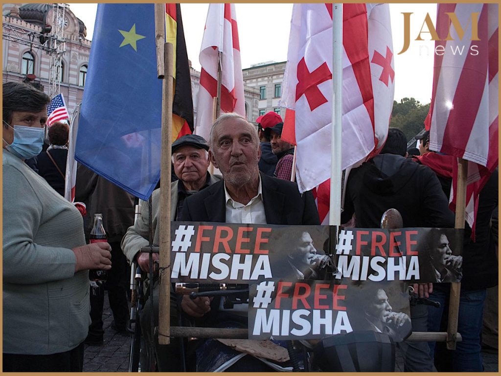 Saakashvili protest in Tbilisi.Photo: Bashir Kitachaev / JAMnews