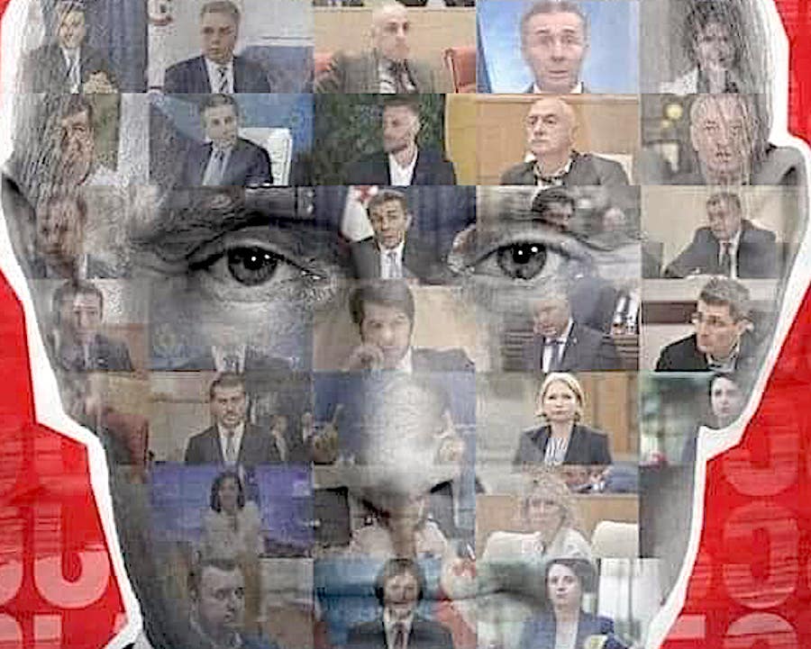 Mtavari Arkhi TV channel portrayed Georgian authorities as President Putin