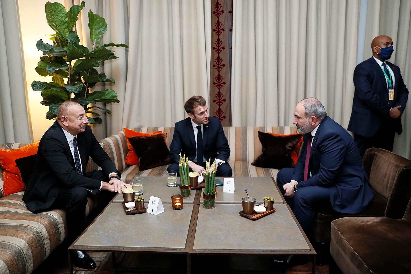 Macron-Pashinyan-Aliyev meeting