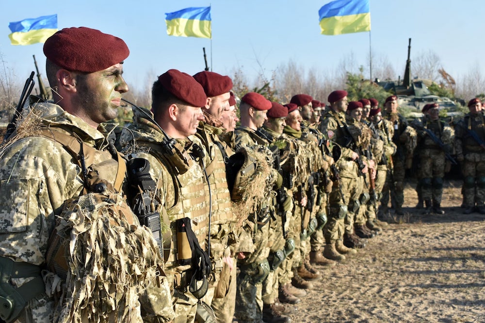 Украинские военные на учениях. Январь 2022 г. 