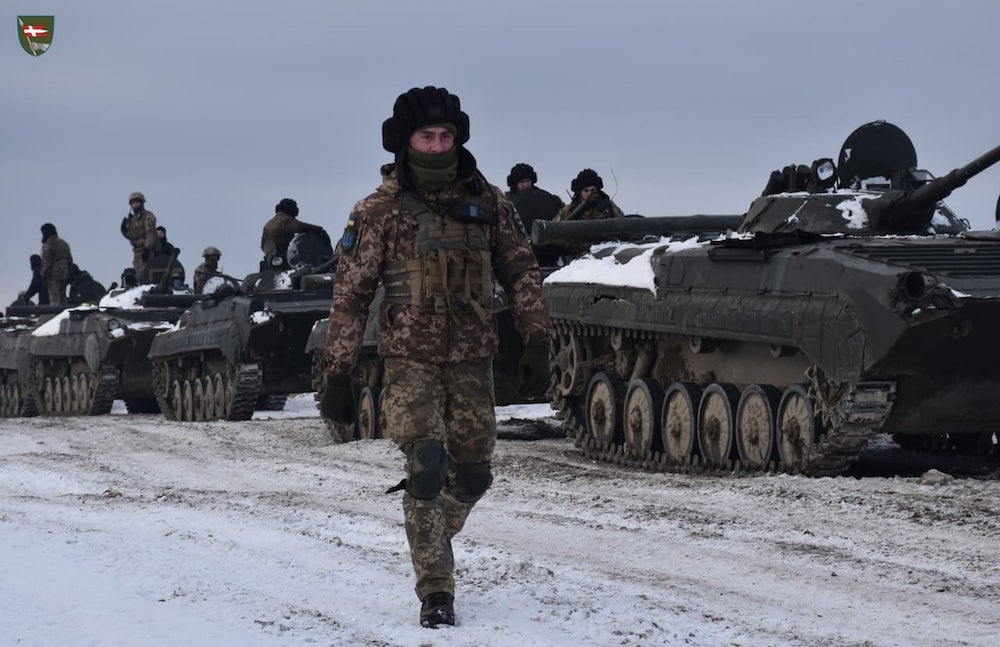 Украинские военные на учениях. Январь 2022 г. Фото: МИнистерство обороны Украины. Конфликт в Украине   