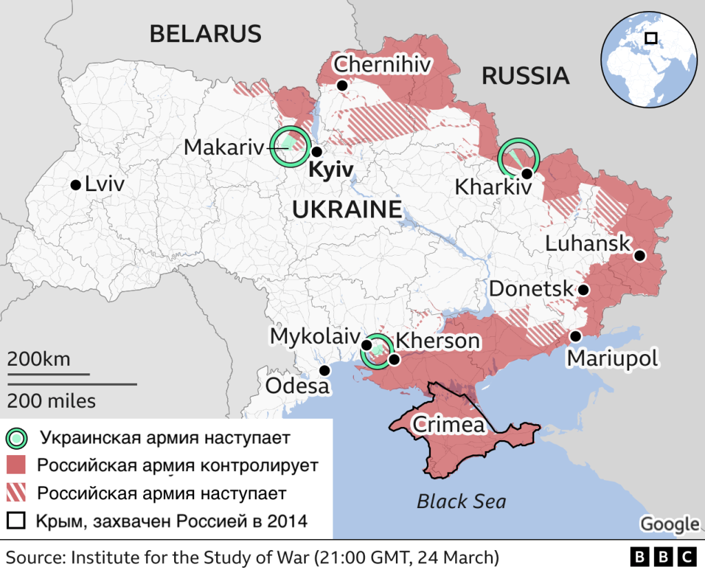 Фронты в Украине: кто что контролирует, какие тенденции. Почему Россия вторглась в Украину