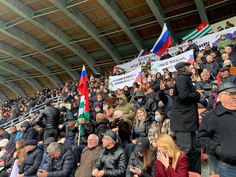 Rally in support of Russia in Abkhazia 