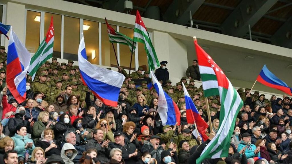 Rally in support of Russia in Abkhazia 