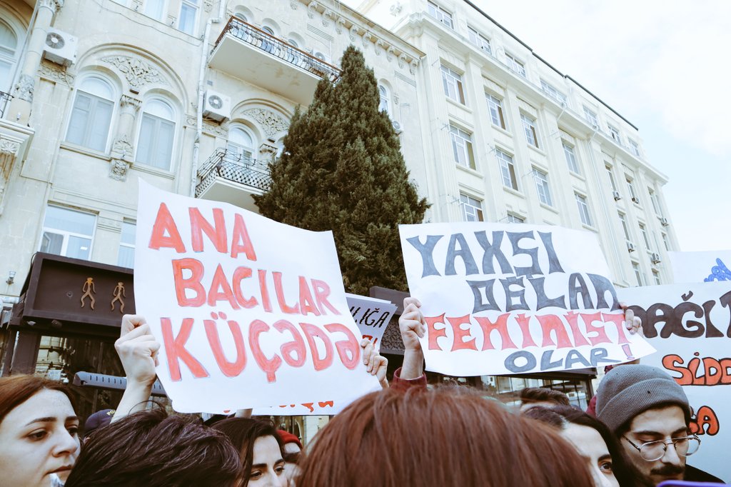 Feminist march in Baku