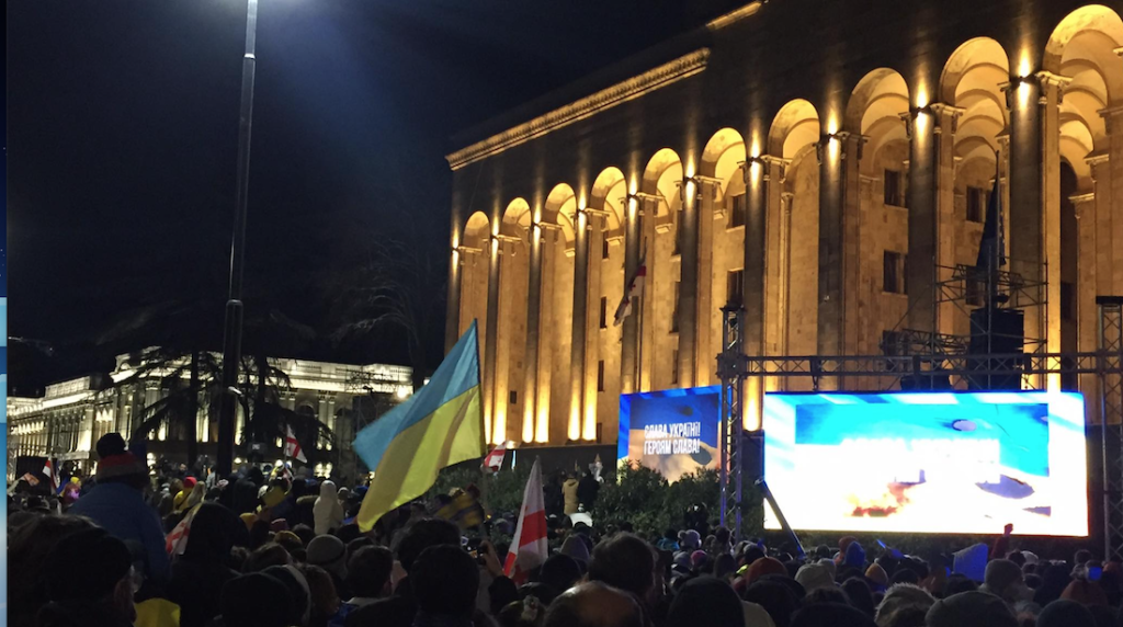 Zelensky's address at a rally in Tbilisi