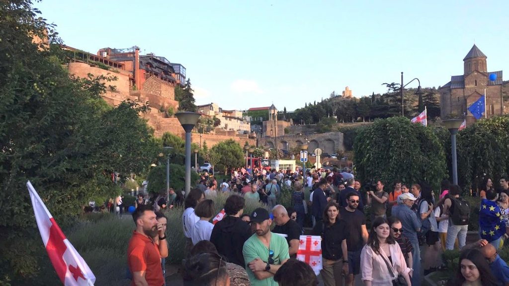 Georgian President Zurabishvili's pro-Europe rally 