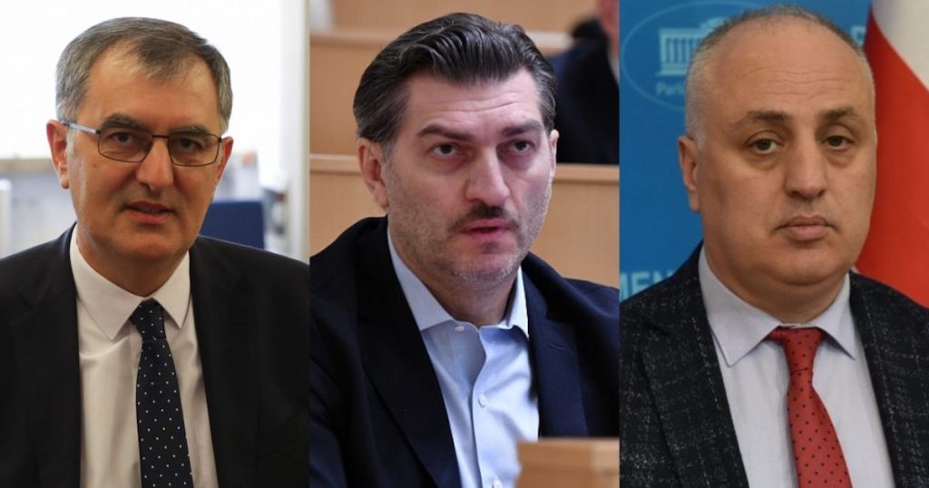 Правящая партия Грузии обвиняет Запад. Бывшие депутаты Михаил Кавелашвили, Димитри Хундадзе и Созар Субари
