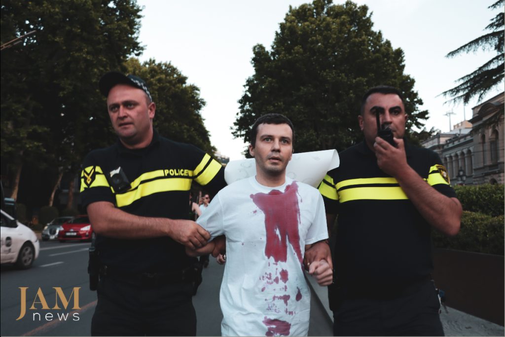 Activists against religious animal slaughter were detained in Tbilisi