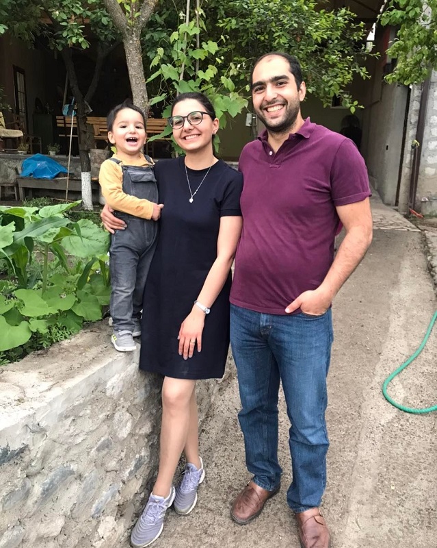 Garik with his wife and son
Development of tourism in border villages