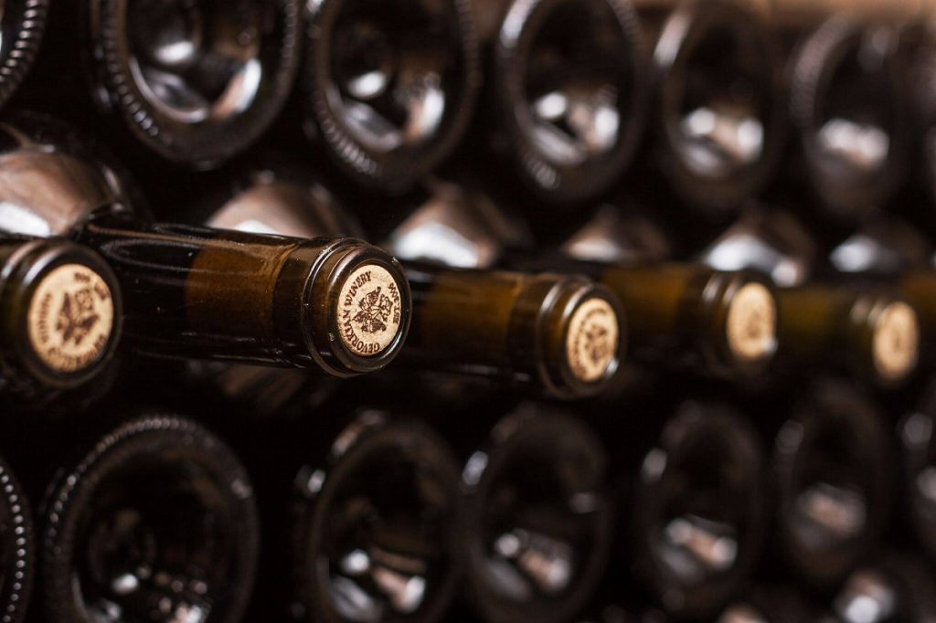 Production of quality Armenian wines
In this (horizontal) position, bottles are stored in wineries