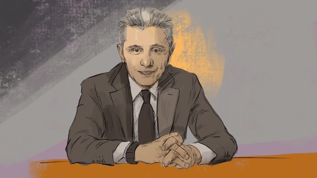 Миллиардер и основатель партии «Грузинская мечта» Бидзина Иванишвили. Иллюстрация Мейдан ТВ