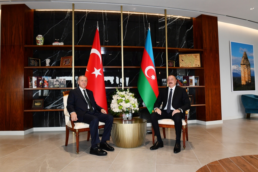 Ադրբեջանի և Թուրքիայի նախագահների հանդիպումը. Ջաբրայիլ, հոկտեմբերի 20, 2022թ.: Լուսանկարը՝ AzərTAc