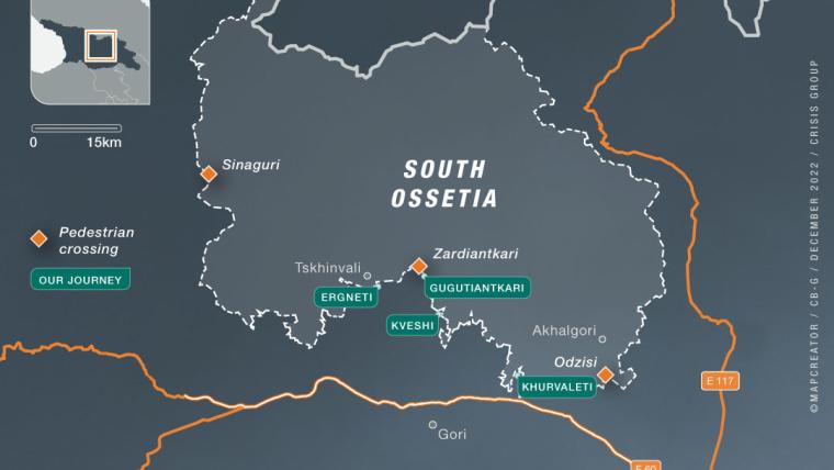 Карта зоны грузино-осетинского конфликта