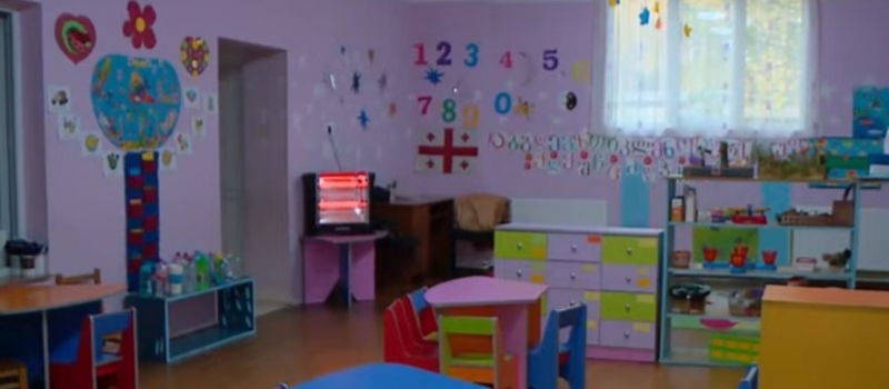 ასე ათბობენ ოთახებს საბავშვო ბაღში. ფოტო: qartli.ge