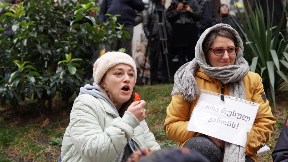 Protests in Georgia against the law on foreign agents