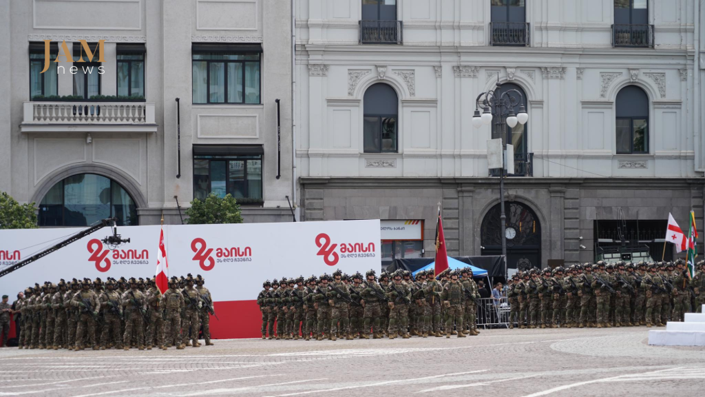 Церемония принятия военной присяги. 26 мая, 2023, День независимости Грузии. Фото JAMnews/Давид Пипиа