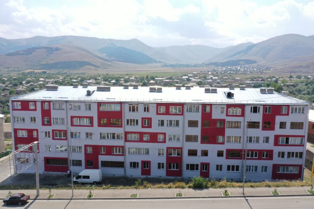 Modernized building in the city of Spitak