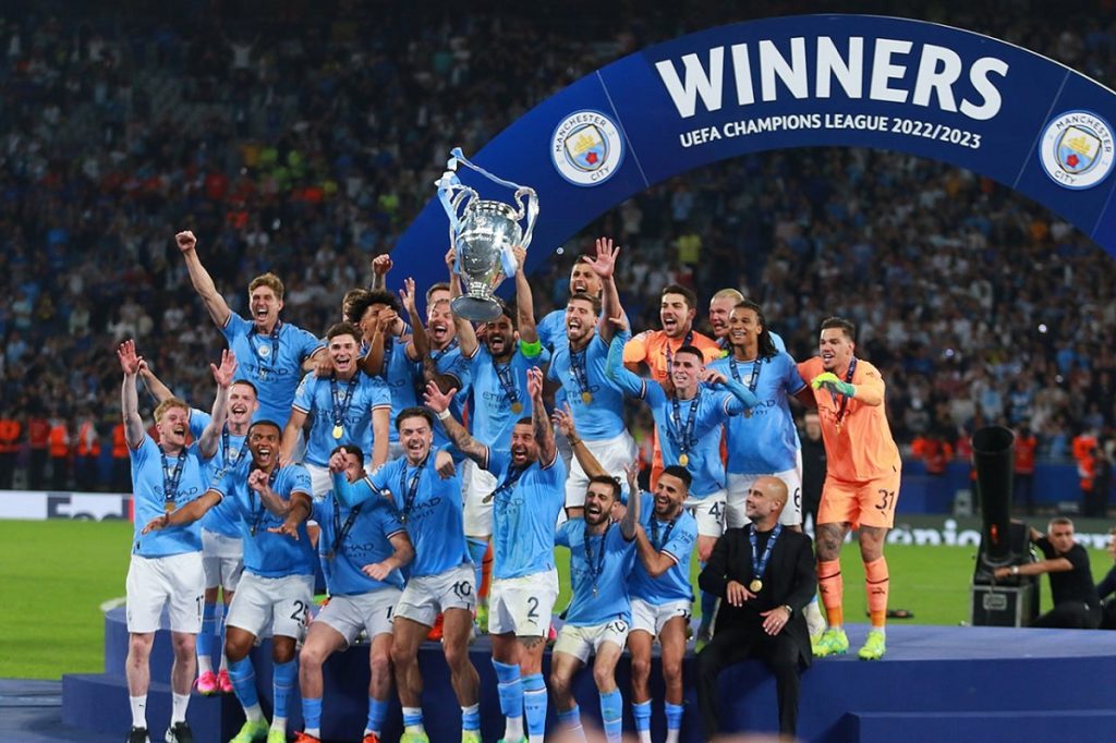 Manchester City after the award