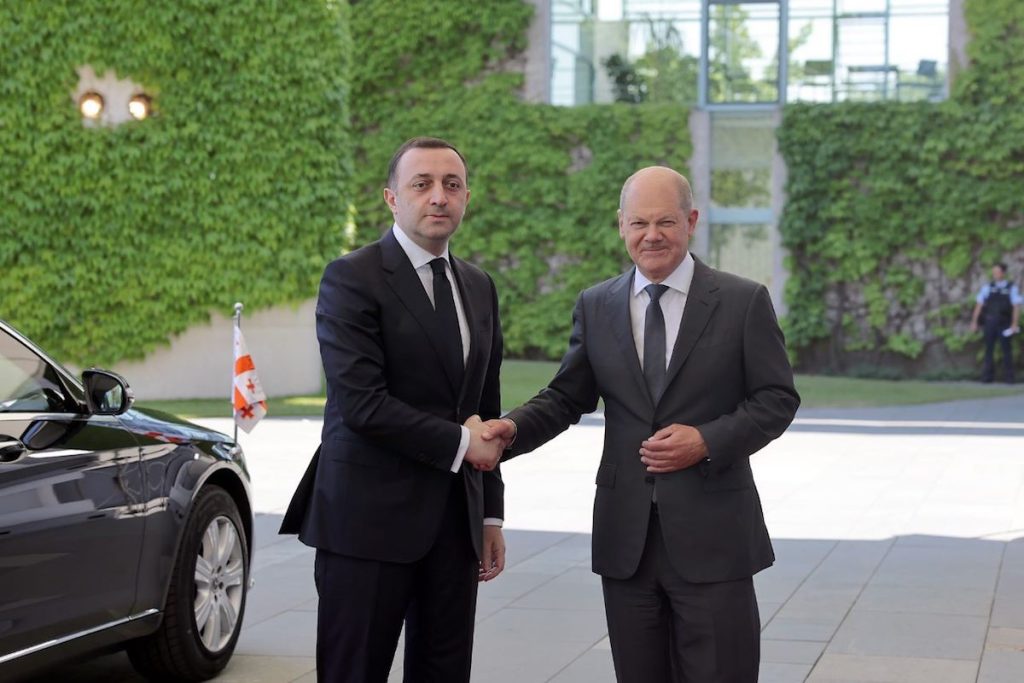 Irakli Garibashvili and Olaf Scholz. Photo: Government Administration