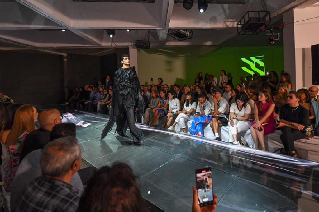 Men's clothing on the catwalk. Photo from Anna Hakobyan's Facebook page