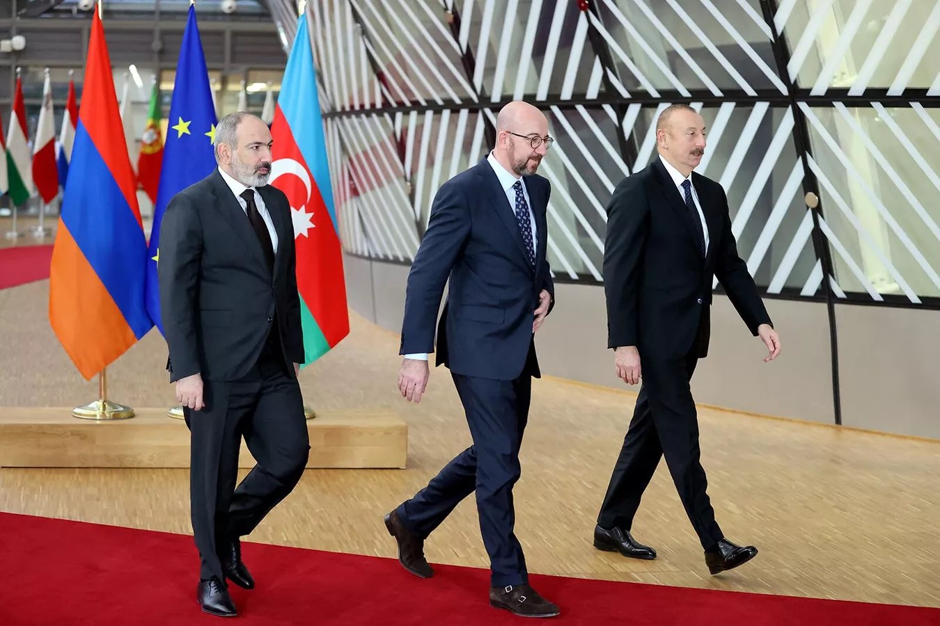 Встреча Пашинян-Алиев-Мишель в Брюсселе