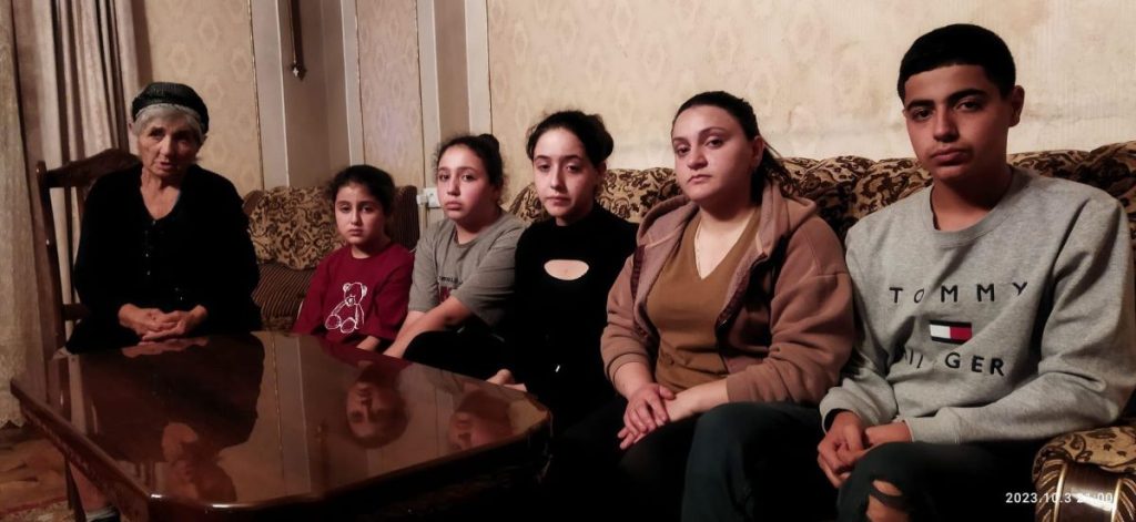 Five children who lost their parents with their 86-year-old grandmother