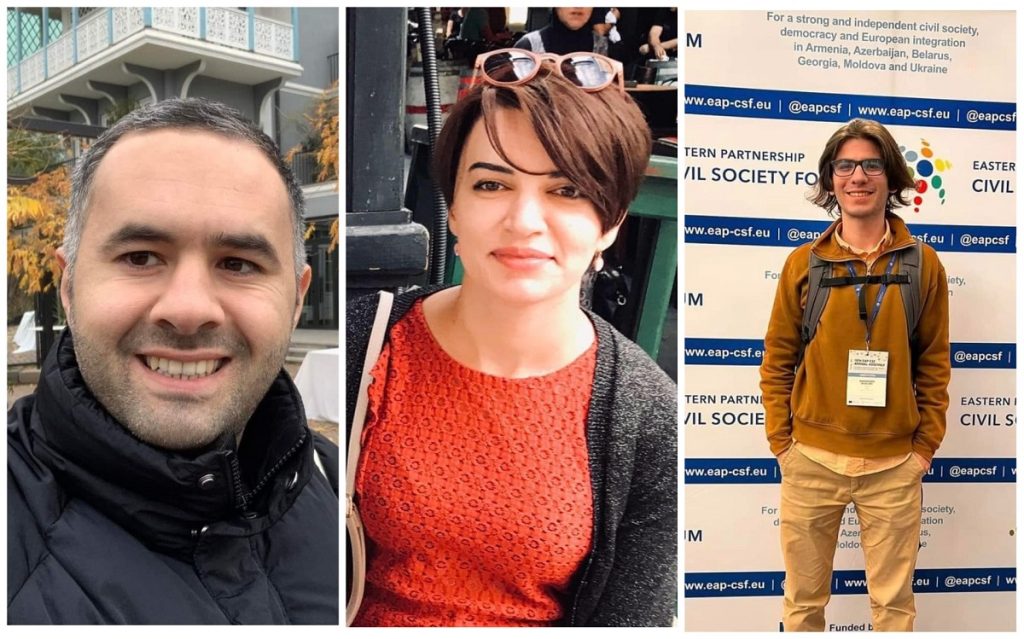 The director, deputy assistant, and editor-in-chief of the independent Internet publication Abzas Media were arrested: Ulvi Hasanov, Sevinj Vagifgizi, Mahammad Kekalov
