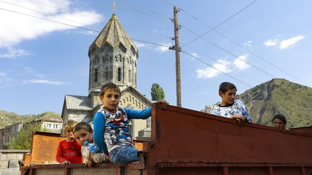 Many traveled to Armenia by truck. Photo: Euronews